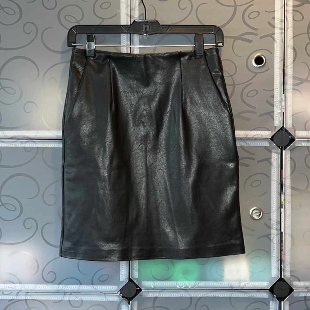 Black Tape faux leather pencil skirt